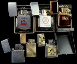 Lot of 6 estate Zippo lighters