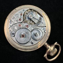 Circa 1905 19-jewel Elgin model 8 lever-set open face pocket watch