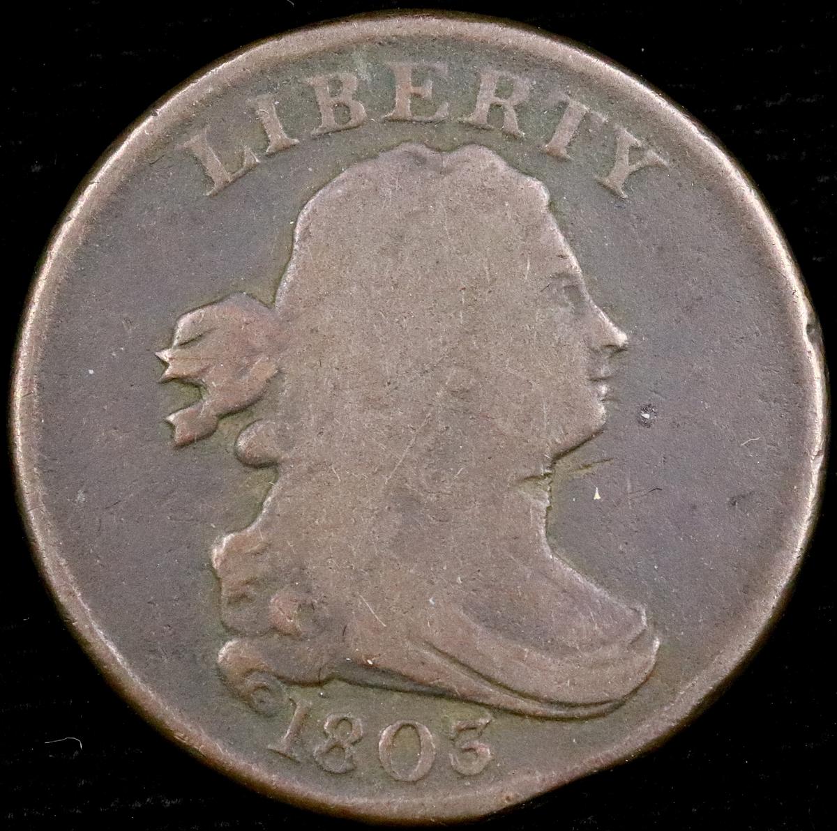 1803 U.S. draped bust half cent