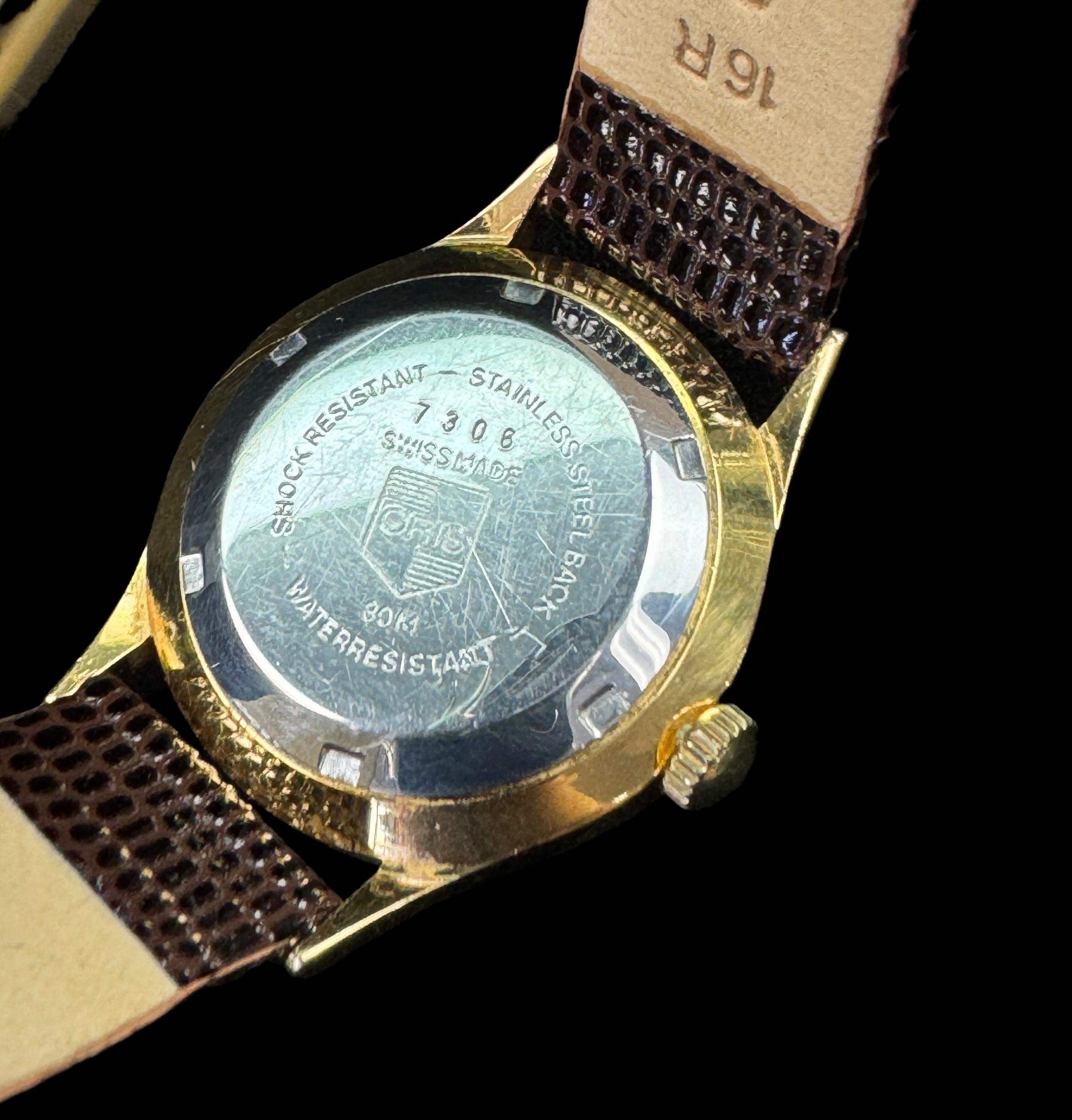 Vintage Oris Pointer Date 17 jewels stainless steel wristwatch