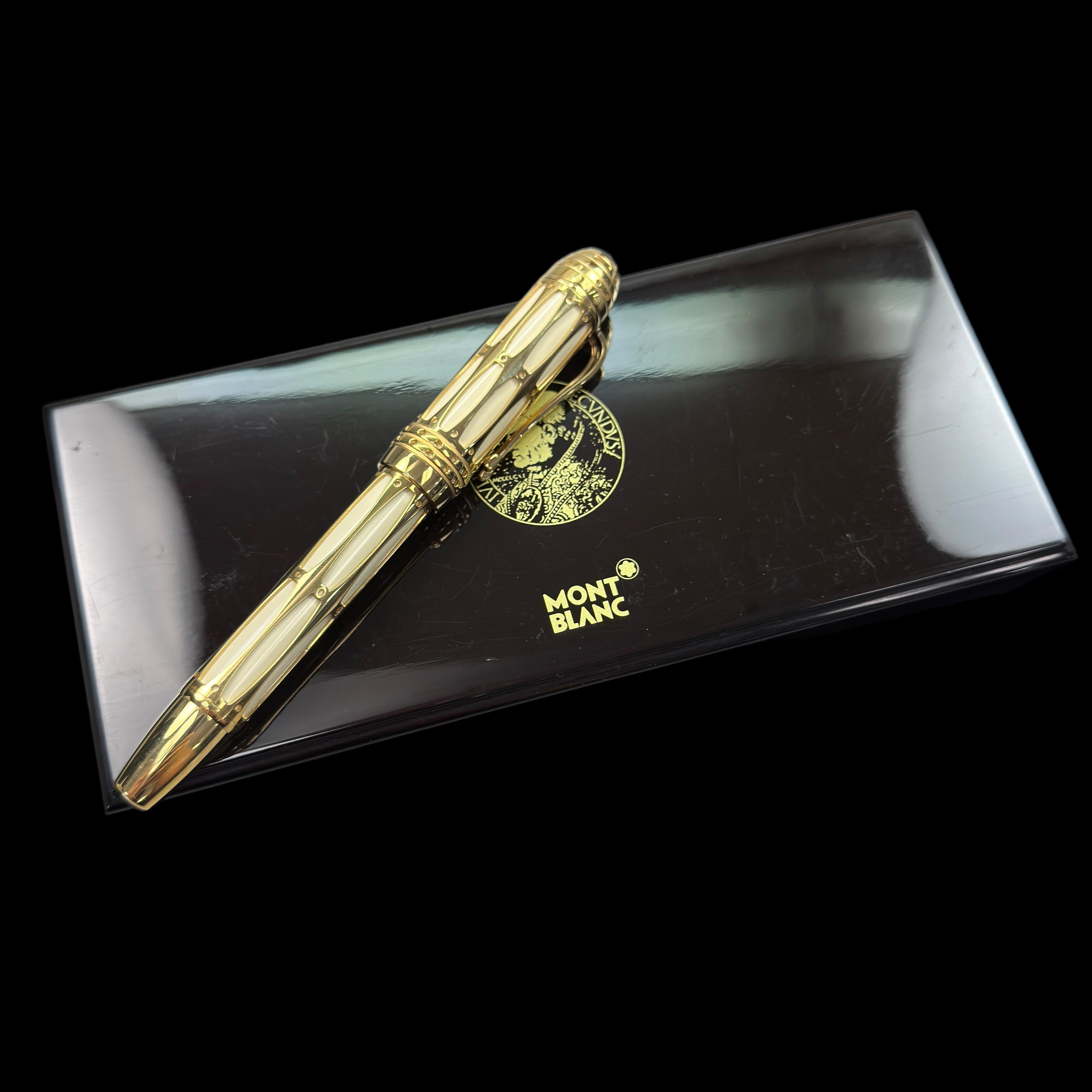 Authentic estate 2005 Montblanc Pope Julius II 0451/4810 Limited Edition gold-plated fountain pen