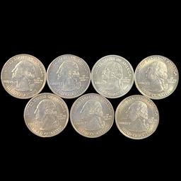 Lot of 7 fantasy U.S. state quarters