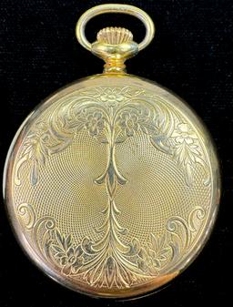 Circa 1989 17-jewel Swiss Verde Incabloc covered pocket watch