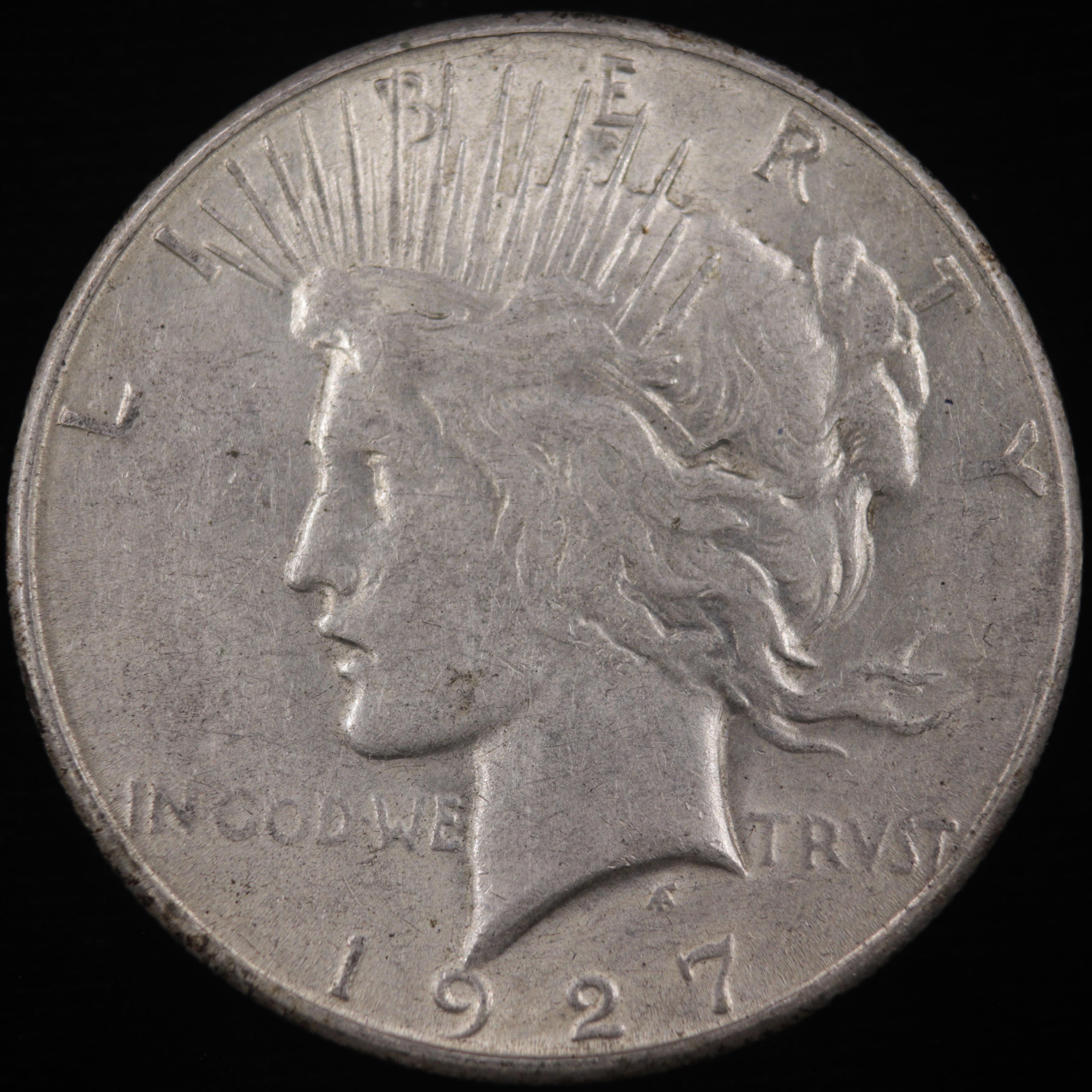 1927-S U.S. peace silver dollar