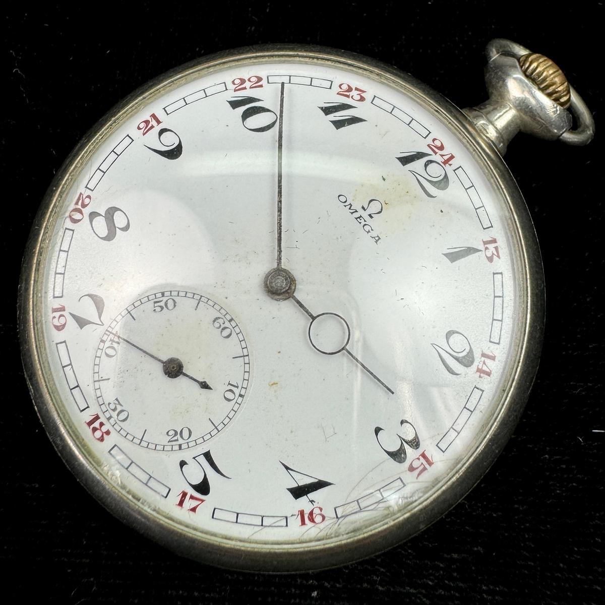 Circa 1930 15-jewel Omega open-face pocket watch