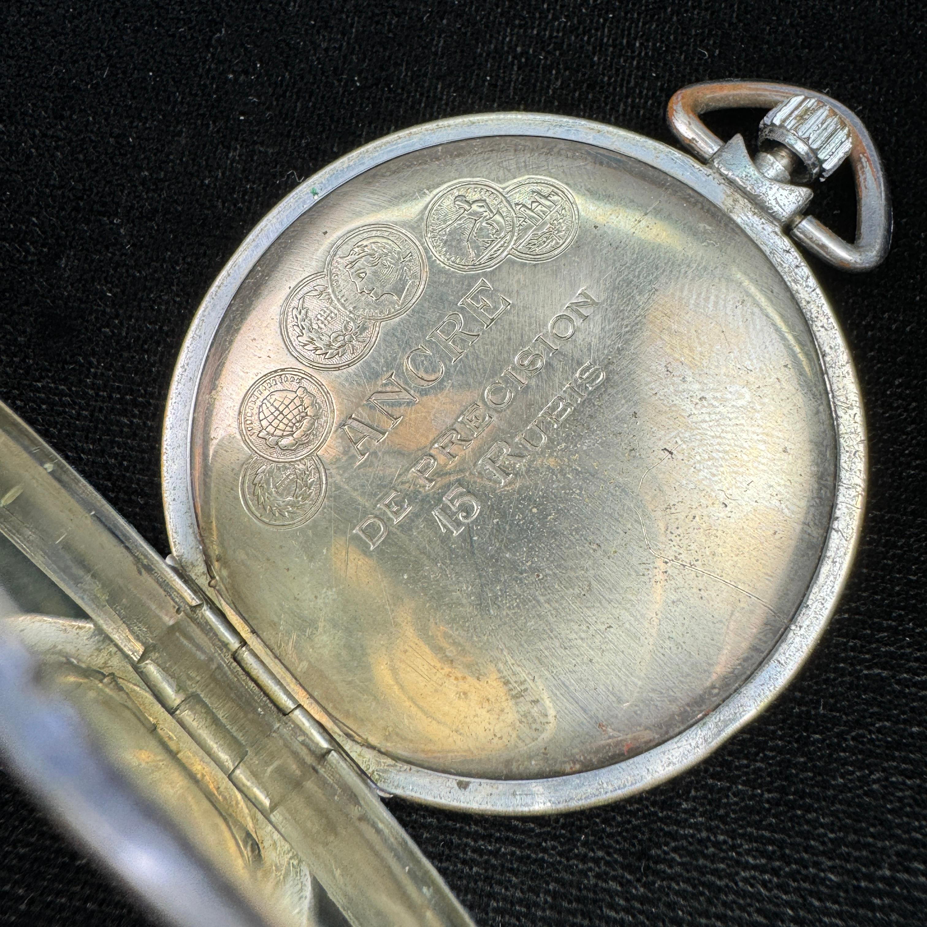 Circa 1940 15-jewel Ancre covered pocket watch