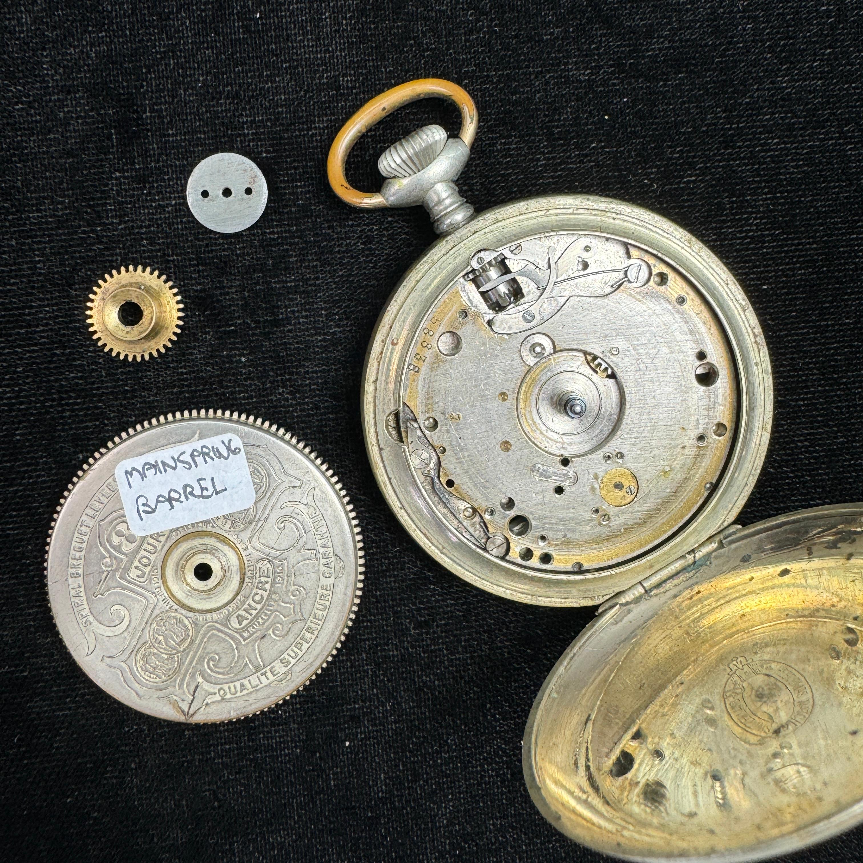 Antique Hebdomas open-face pocket watch