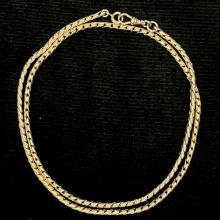 Vintage yellow gold-filled watch chain