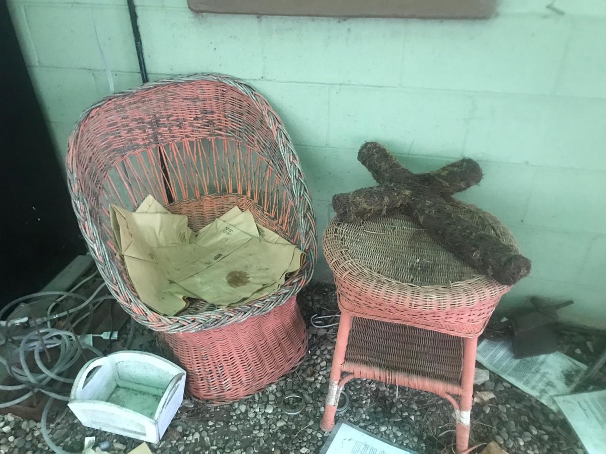 Wicker Chair & Table