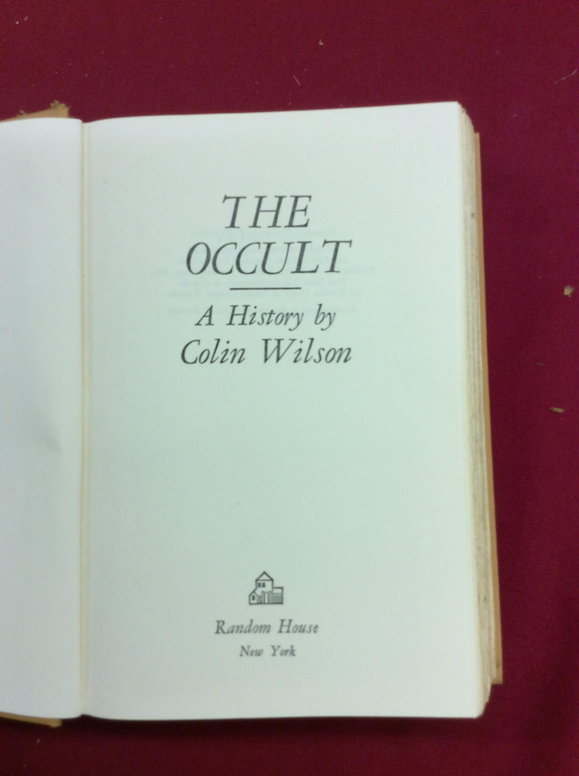 1971 "The Occult" By: Colin Wilson