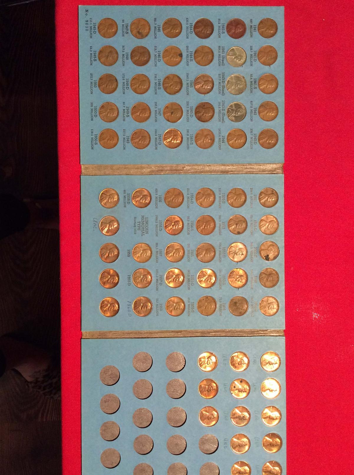 Lincoln Head Cent Collection Starting 1941 No. 2 (72 Coins)
