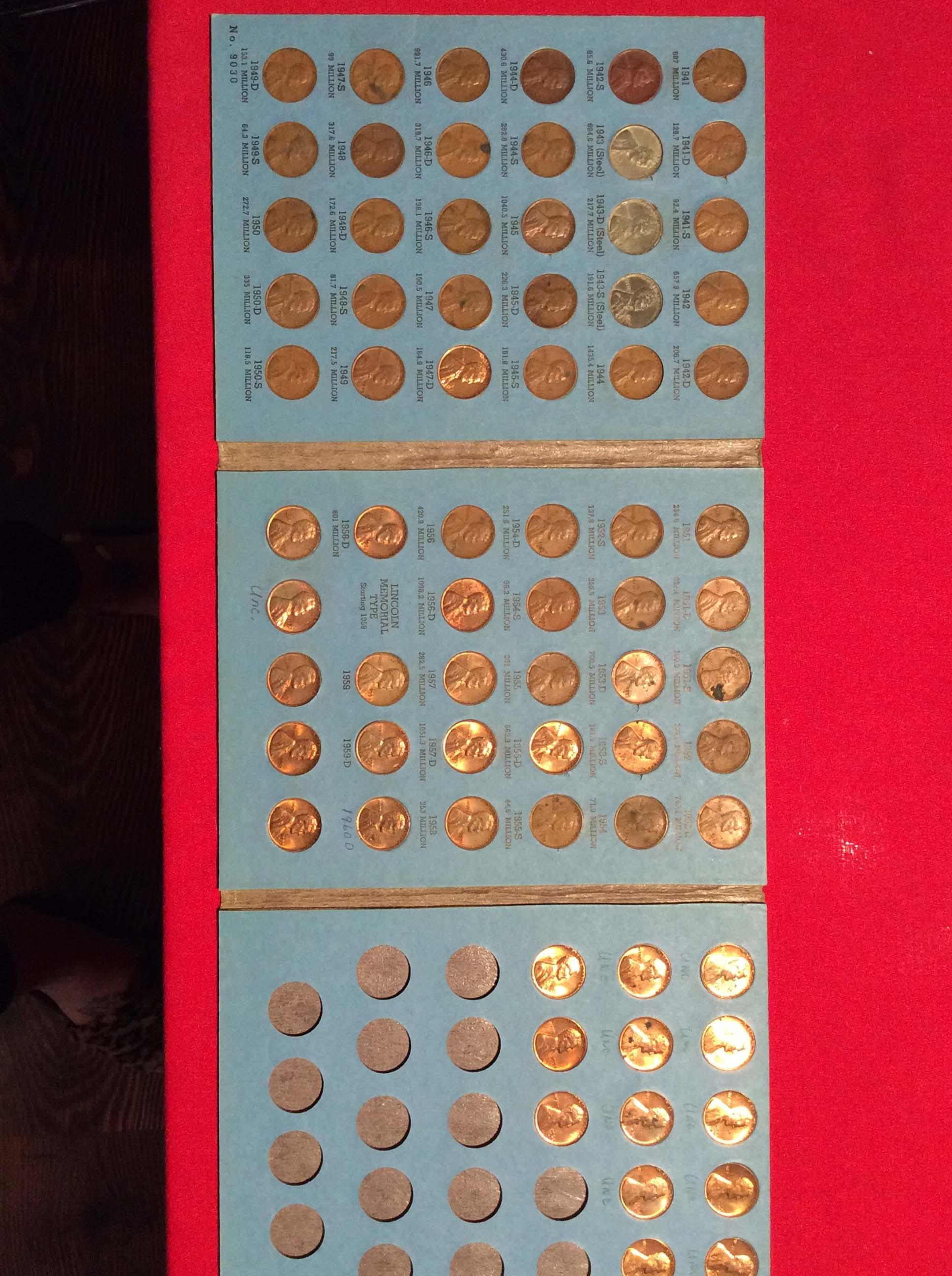 Lincoln Head Cent Collection Starting 1941 No. 2 (72 Coins)