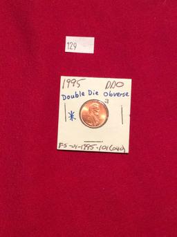 1995 Double Die Obverse Lincoln Cent B/U Condition (uncirculated)