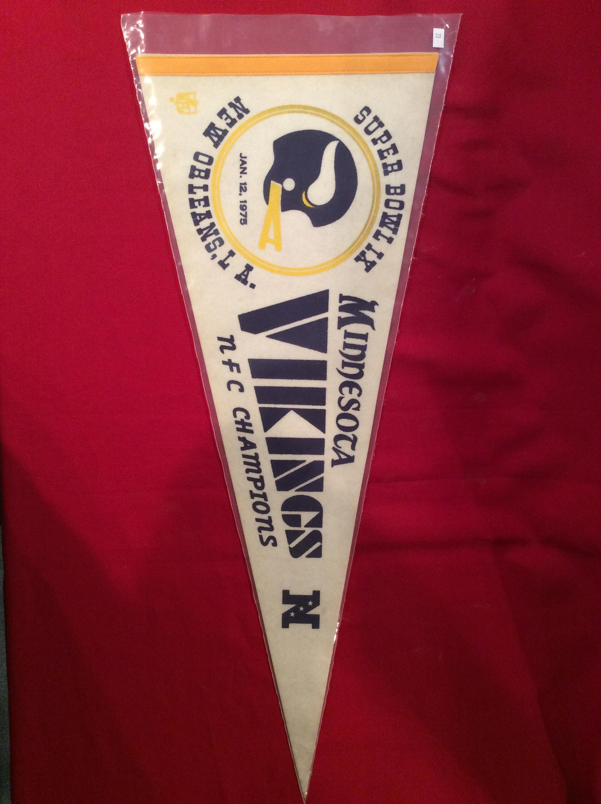 Minnesota Vikings Super Bowl IX, Jan. 12, 1975 Pennant