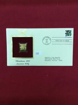 1997 24k First Day Commemorative Christmas Stamp