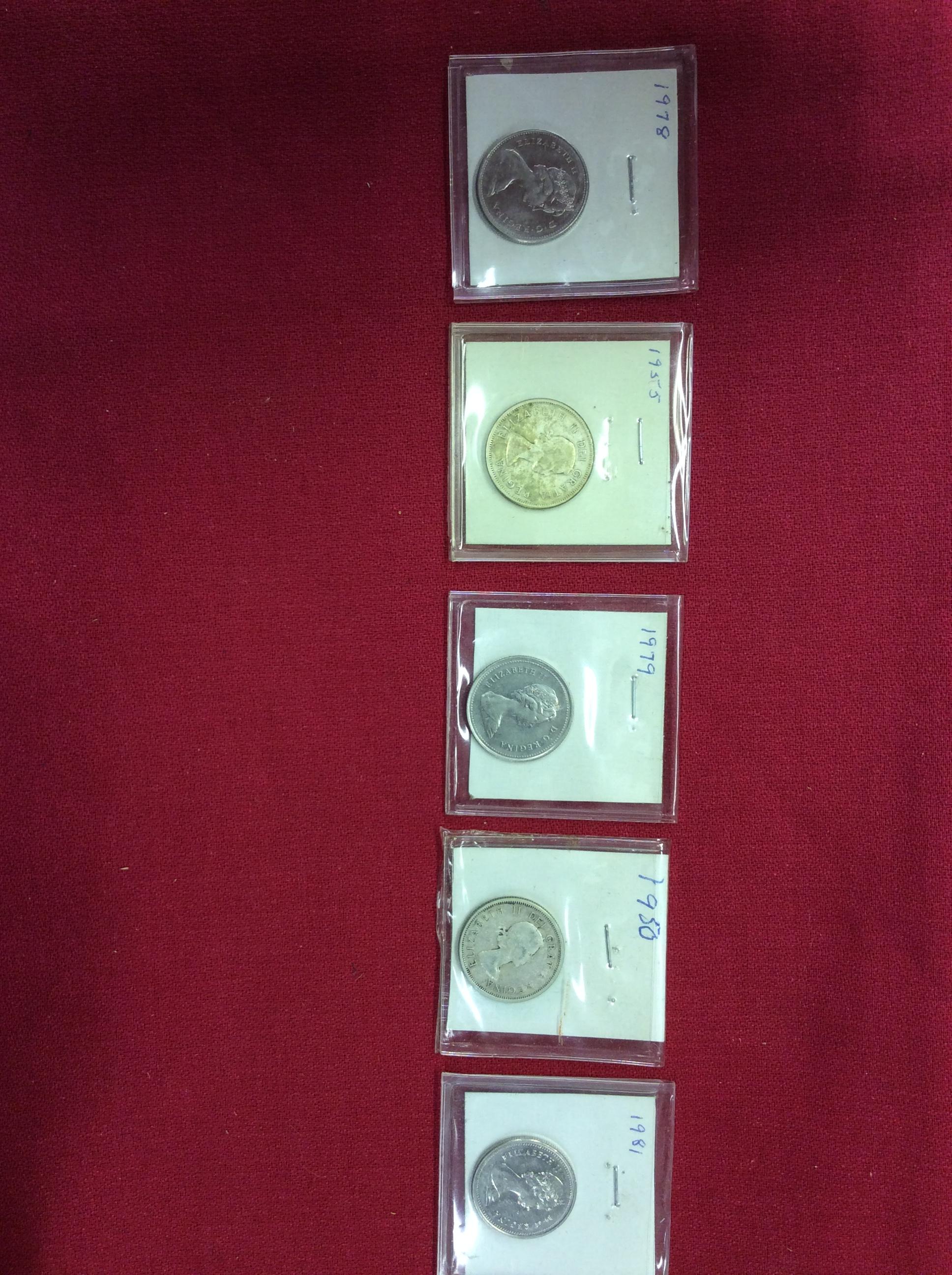 (5) Assorted Foreign Coins, includes silver