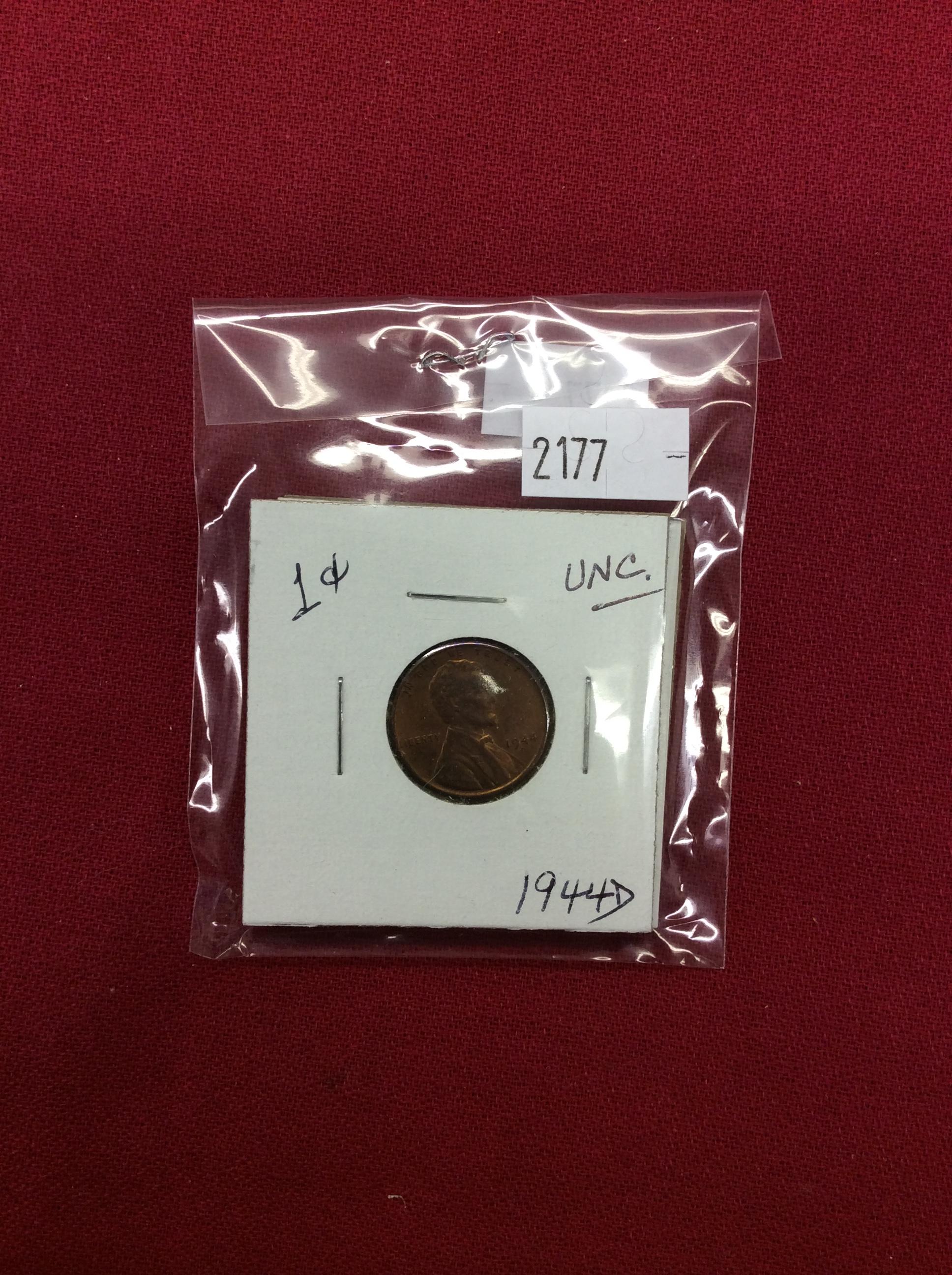 (2) Lincoln Head Cents: 1951-D, UNC & 1944-D, UNC