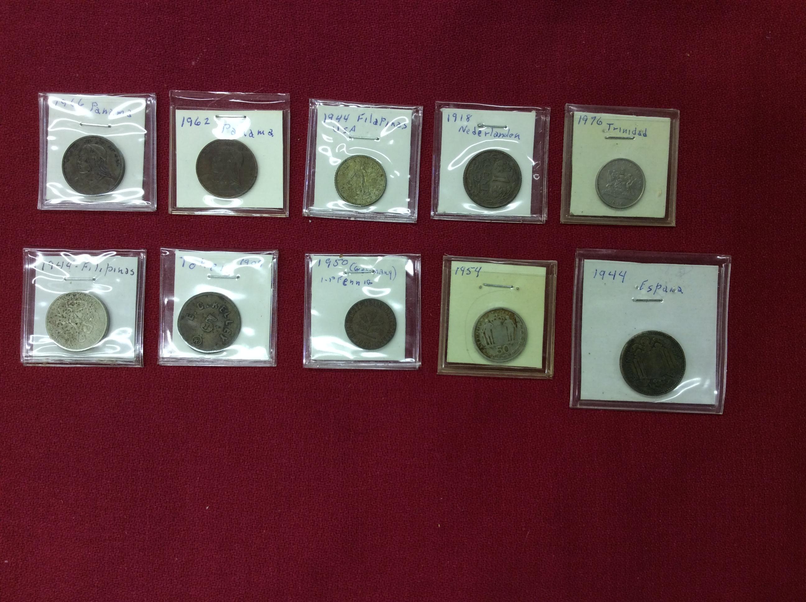 (10) Assorted Foreign Coins, includes Silver