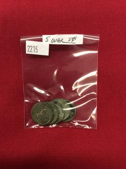 (5) War Nickels