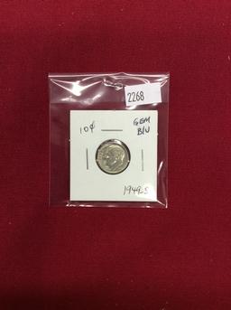 1949-S Roosevelt Dime, GEM B/U