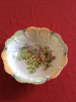 Germany Porcelain Deep Bowl - Grapes Pattern