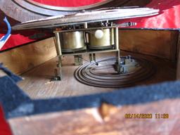 Black Forest Clock, Key & Pendulum Inside, Small Brass Rod Broke Inside  26