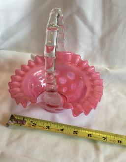 Cranberry Ruffled Basket