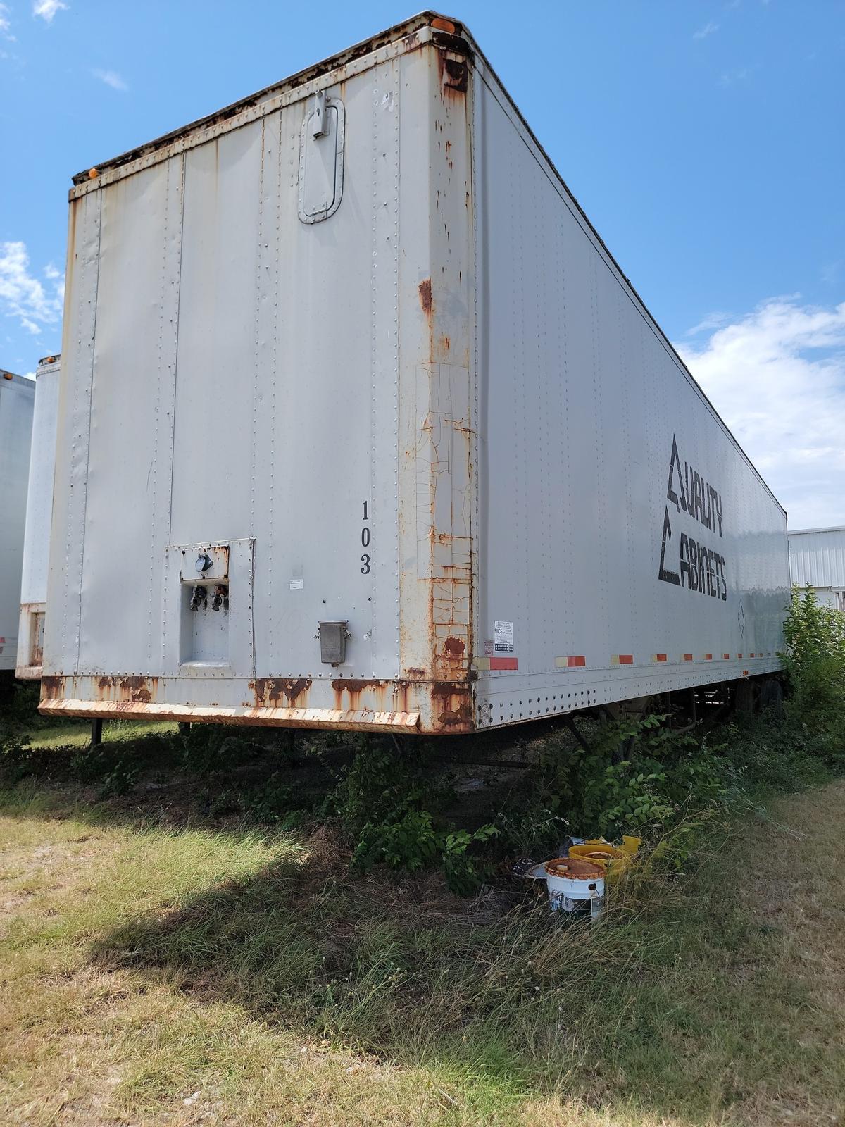PICK UP LOCATION DUNCANVILLE, TX: 1979 Strick 48' Van Trailer - SOLD WITH BILL OF SALE ONLY NO TITLE