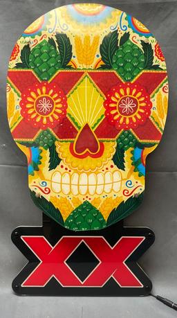 XX Branded Day of the Dead Sugar Skull Light Sign