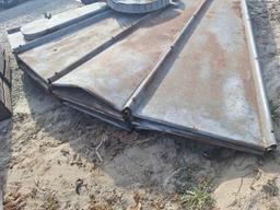 Grain bin roof sections 9ft with center ring , approximately 10 sections