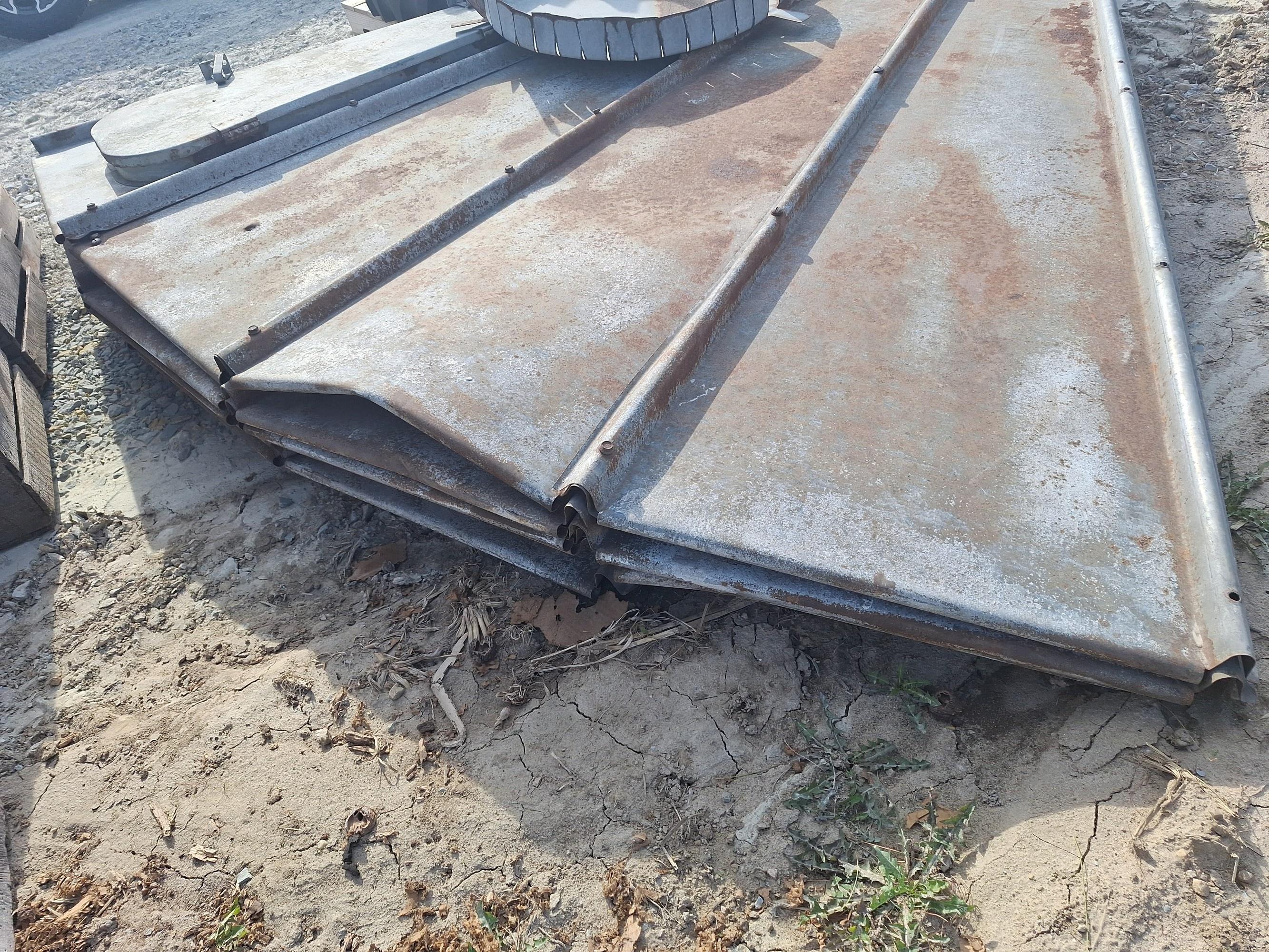 Grain bin roof sections 9ft with center ring , approximately 10 sections