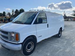 2000 Chevy Express Van, Diesel, Runs and Drives, 121,639 Miles, has title, VIN 1GCHG35F4Y1246276 - A