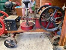 Horizontal Hit-and-Miss Engine on Rolling Base