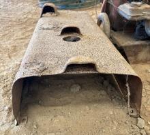 Metal Tractor Hood Lid with Opening and Contoured Edges