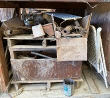 Workshop and Household Items with Shelved Wooden Cabinet