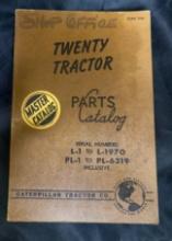 Caterpillar Twenty Tractor Parts Catalog, Form 7354
