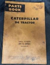 Caterpillar D4 Tractor Parts Book, Serial Numbers 5T1 to 5T7411