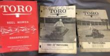 Toro Reel Mower Manuals, Including Sharpening Guide and 76-Inch Professional Manuals