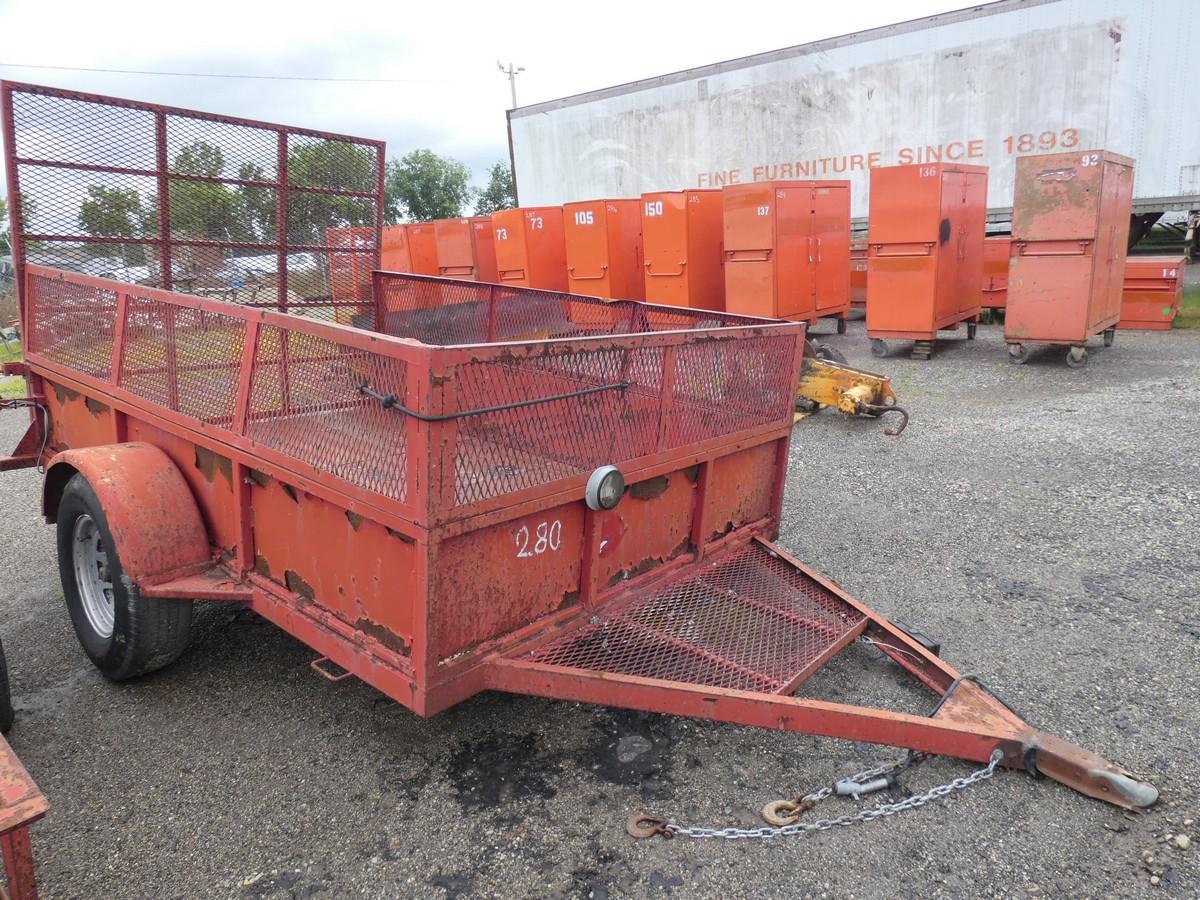 *1994 6x9 Landscape S/A Tag Trailer, SN:MQ-38959, High Sides, Ramp.