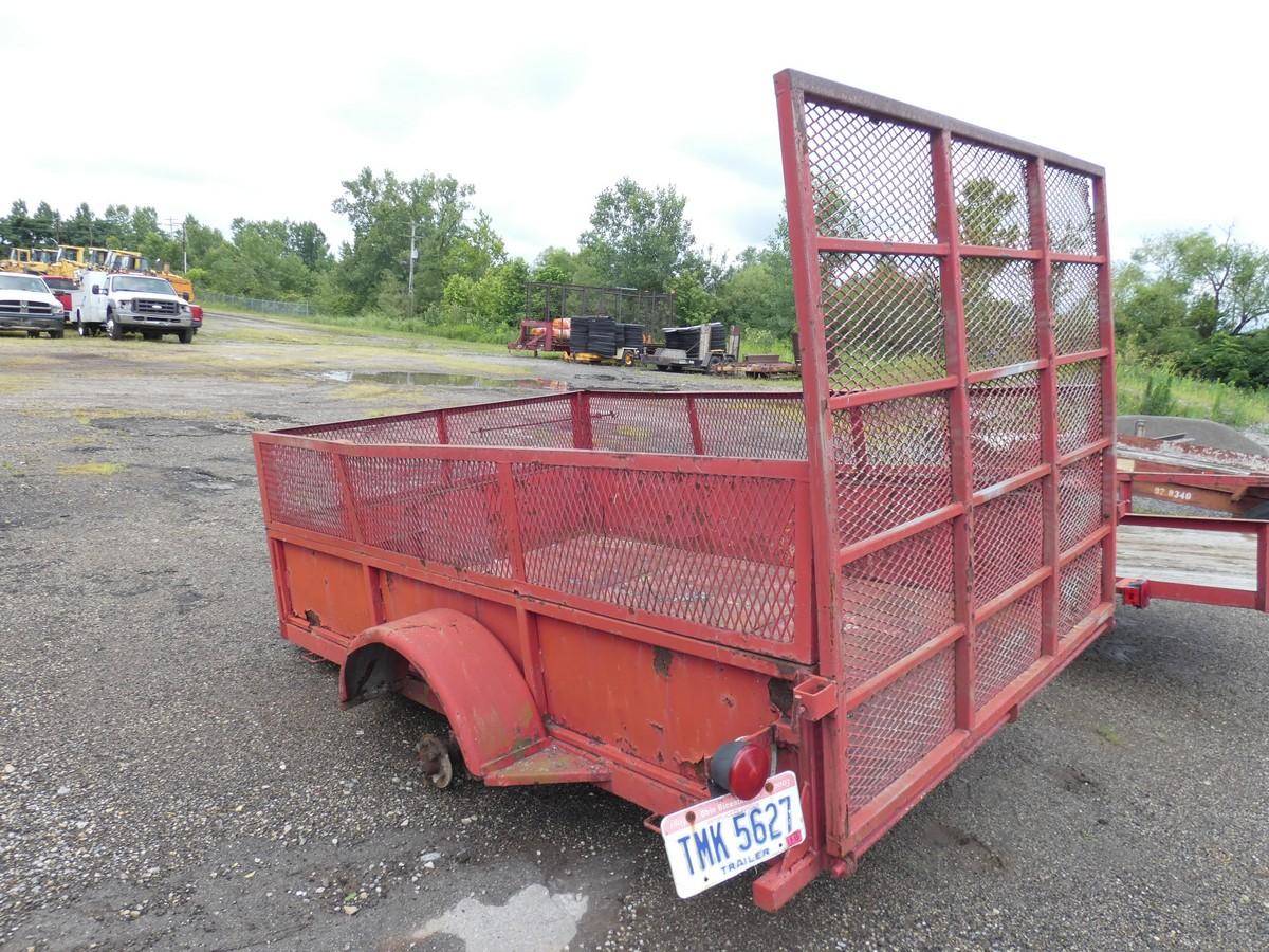 *1994 6x9 Landscape S/A Tag Trailer, SN:MQ-38959, High Sides, Ramp.