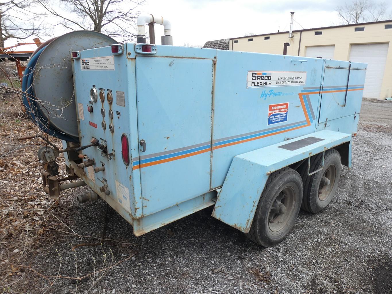 1991 Sreco-Flexible Trailer Jetter, Model:HV2060TR/L, SN:WMTR-911314, 4 Cyl