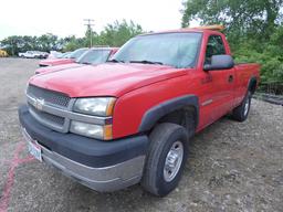 2003 Chevy 2500 Pickup, SN:1GCHC24U03E309672, Standard Cab, Long Bed, 101,9
