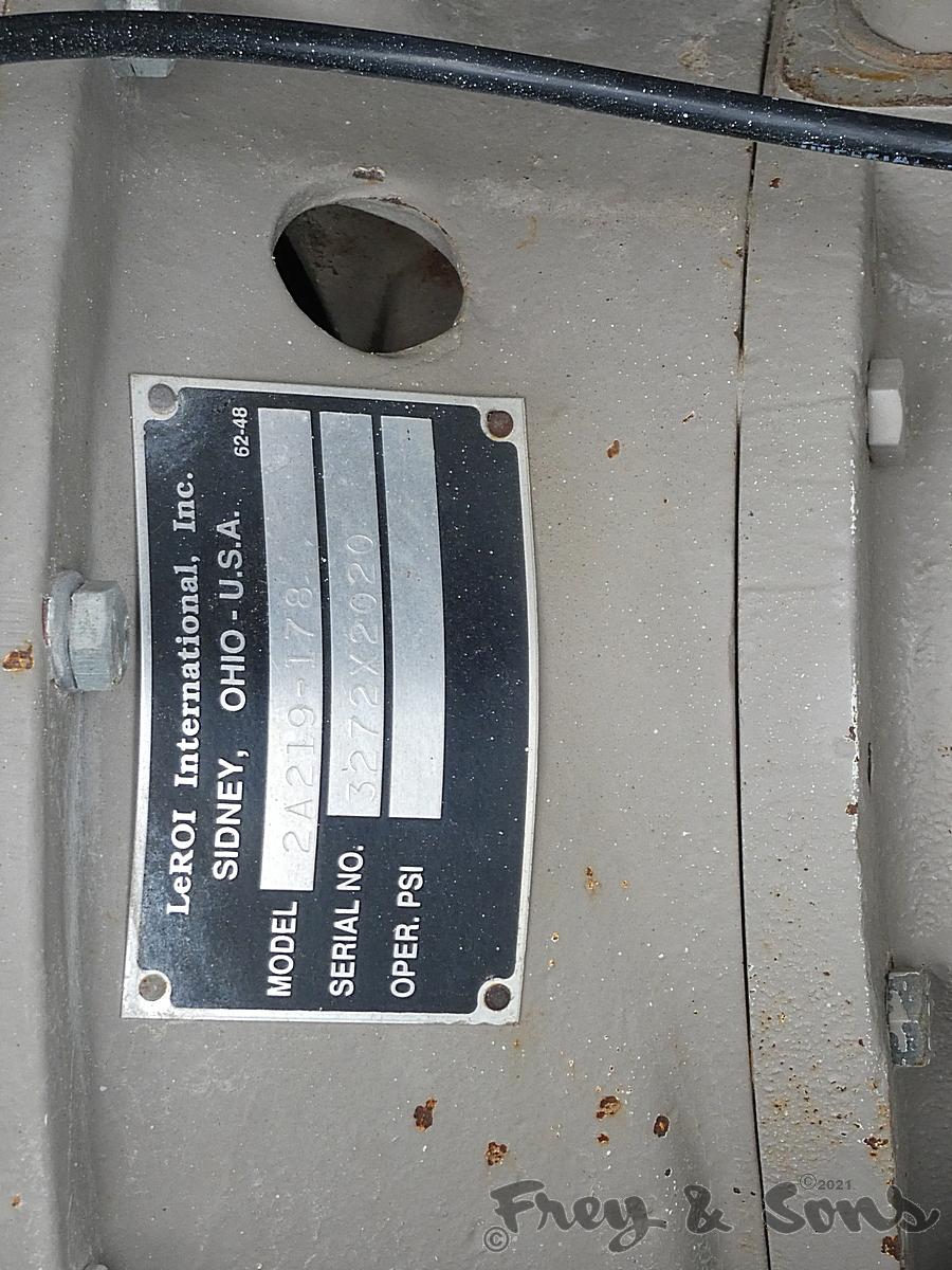 LeRoi 185 Air Compressor, SN:3272X2020, JD Diesel