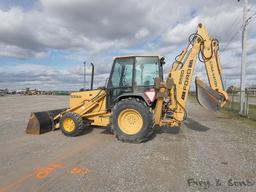 Ford 555D 4x4 Tractor Loader Backhoe, SN:A438878, EROPS, Ext. hoe, Reads 16