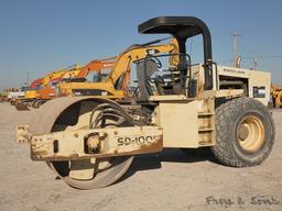 2000 Ingersoll Rand SD100D Smooth Compactor, SN:166514, ROPS, Cummins, Vibr