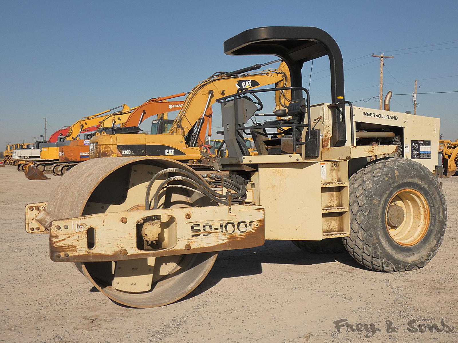 2000 Ingersoll Rand SD100D Smooth Compactor, SN:166514, ROPS, Cummins, Vibr