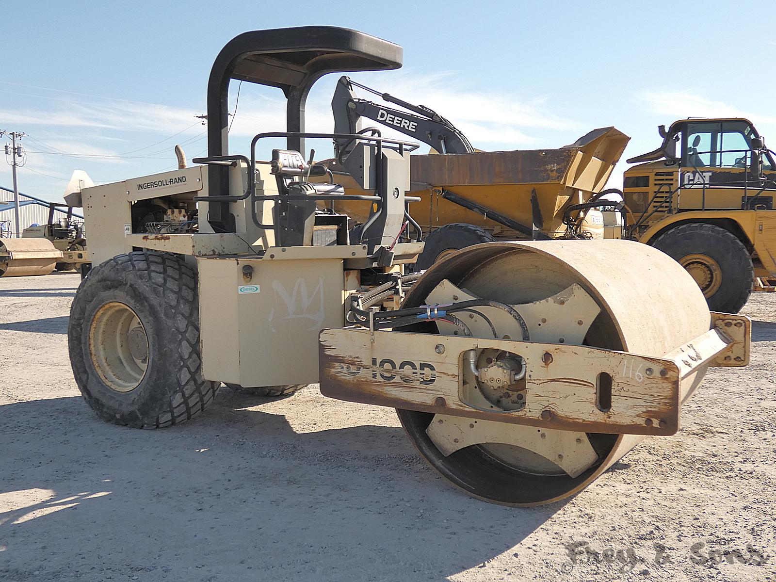 2000 Ingersoll Rand SD100D Smooth Compactor, SN:166514, ROPS, Cummins, Vibr