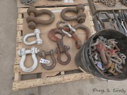 Pallet of Shackles & Hooks