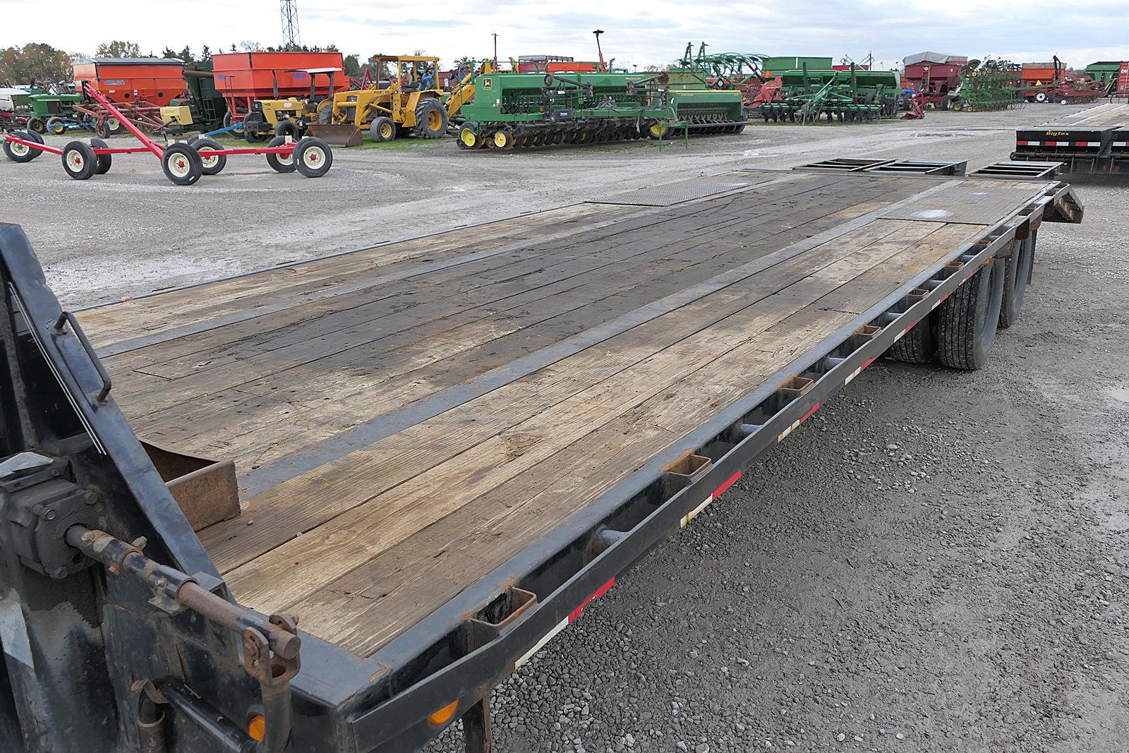 2020 PJ Gooseneck Flat Trailer, SN:4B5LD2822L3046590, 96''x22' Deck, 5' Bea