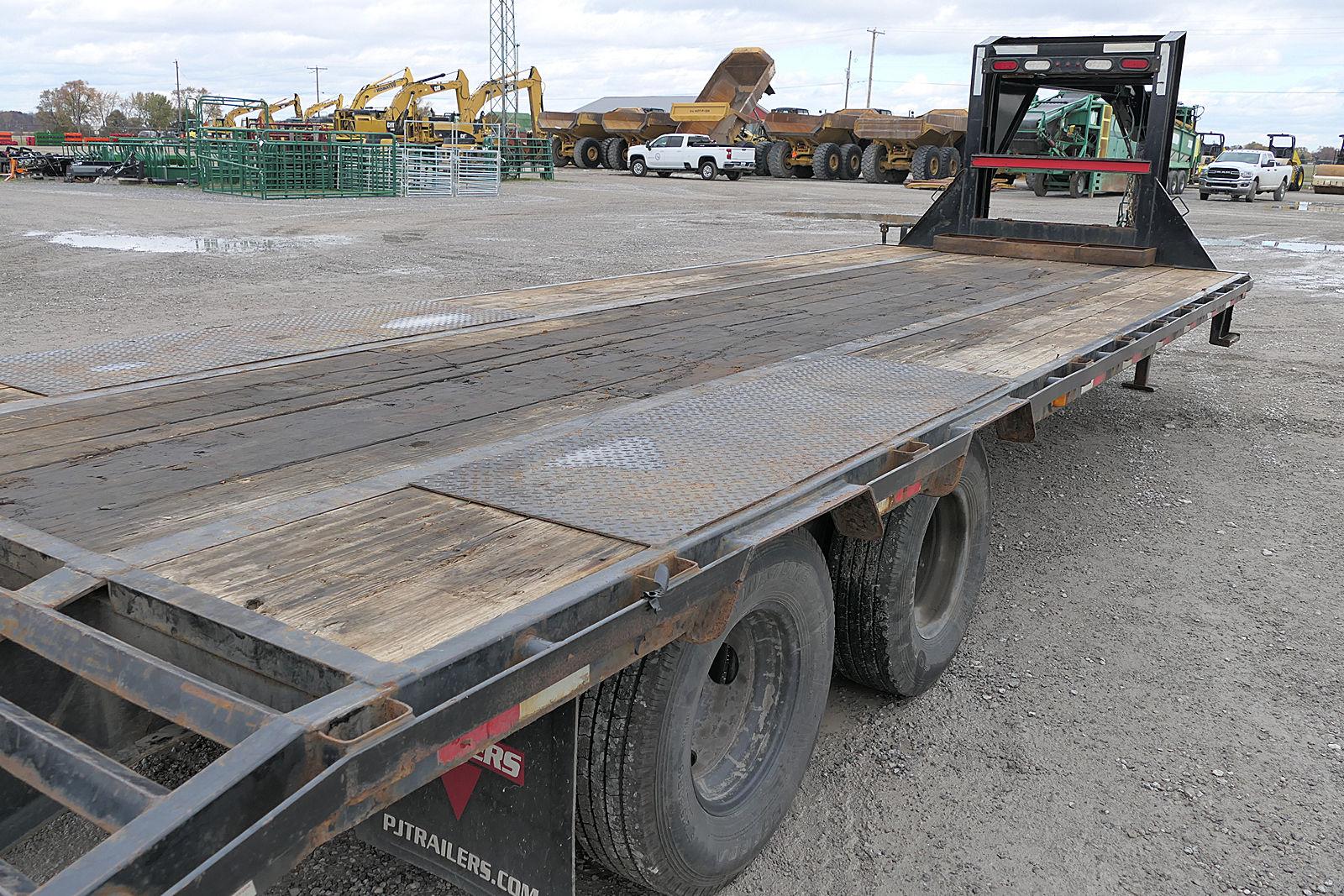 2020 PJ Gooseneck Flat Trailer, SN:4B5LD2822L3046590, 96''x22' Deck, 5' Bea